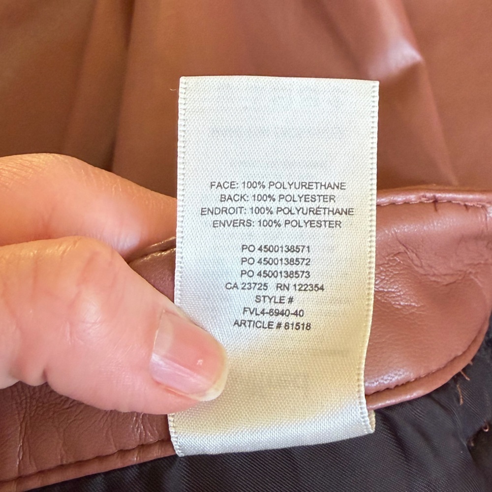 🤎 Aritzia Wilfred Melina Vegan Leather Pants | Cognac Brown 🤎 - Picture 6 of 11